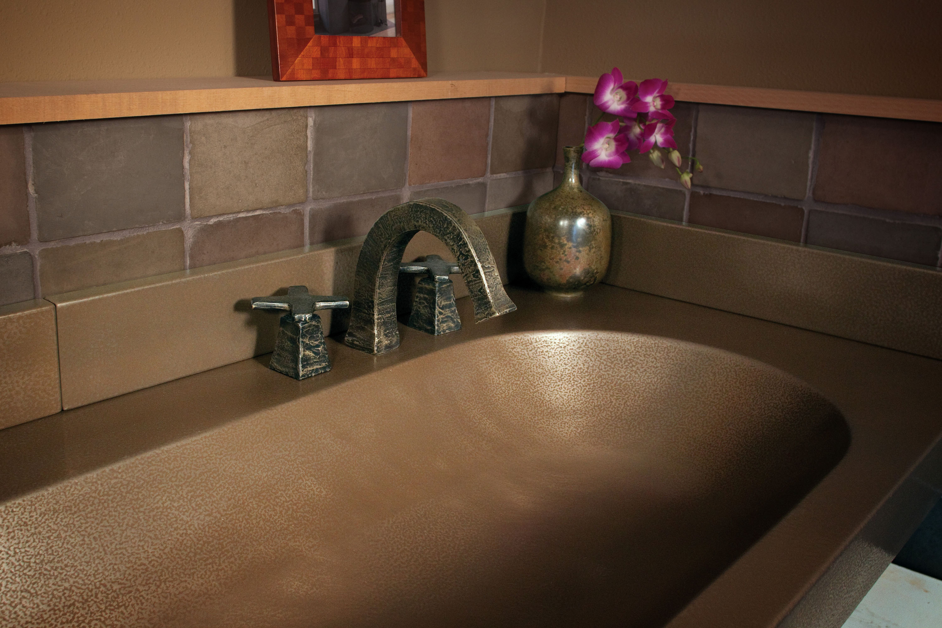 Concrete TroughSink, N613 HOney