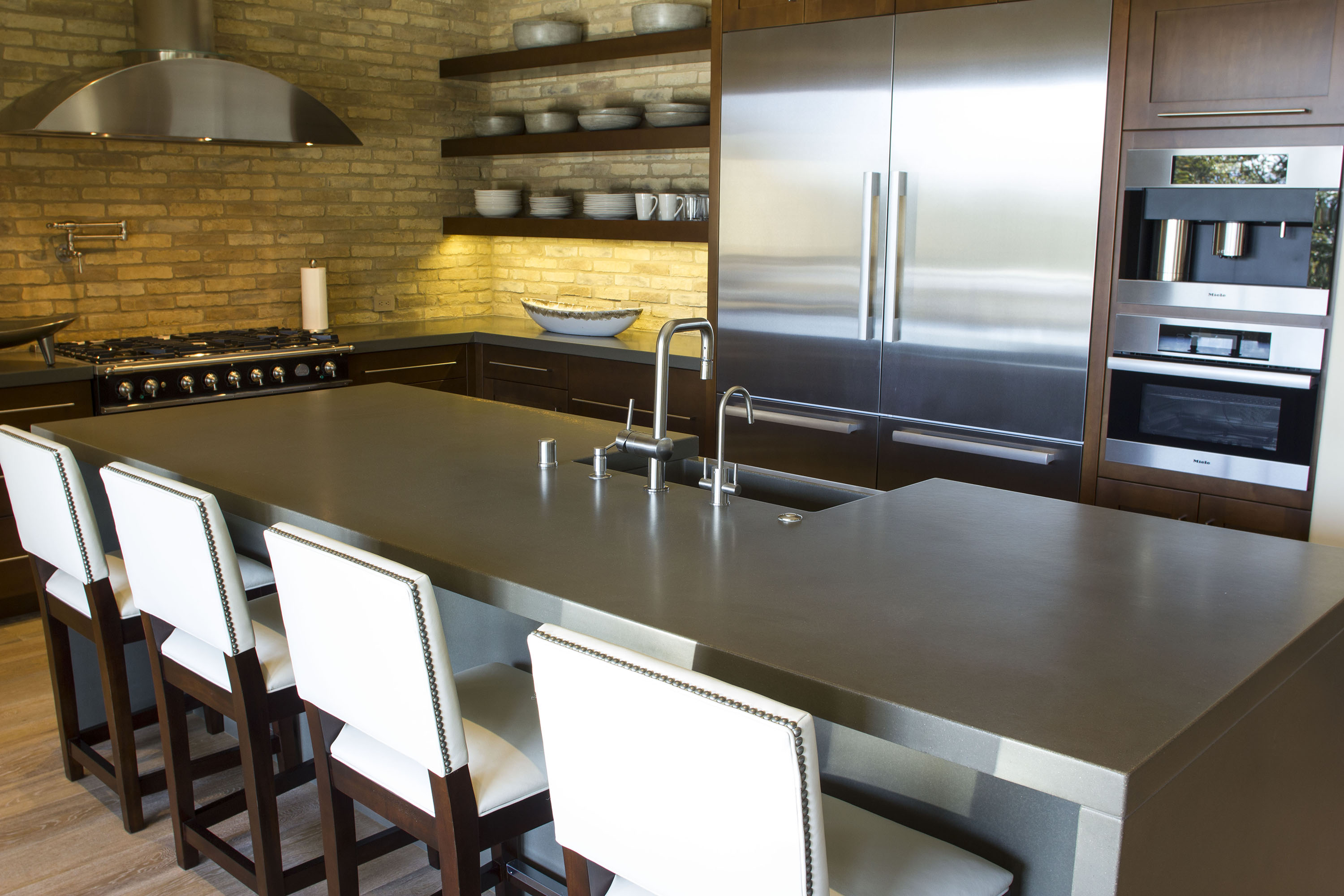 Concrete FarmSink, Matching Countertop, N639 Slate