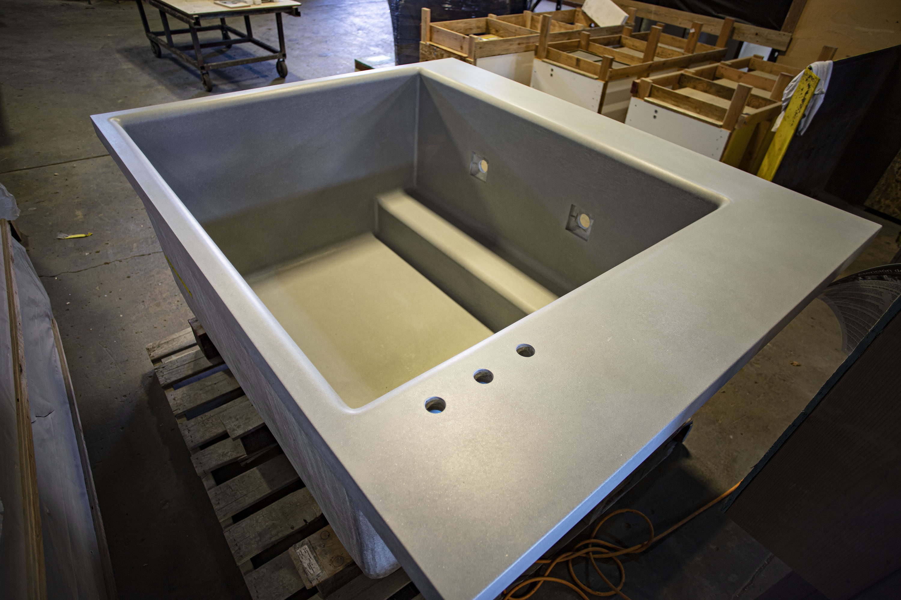 Custom Concrete Soaking Tubs