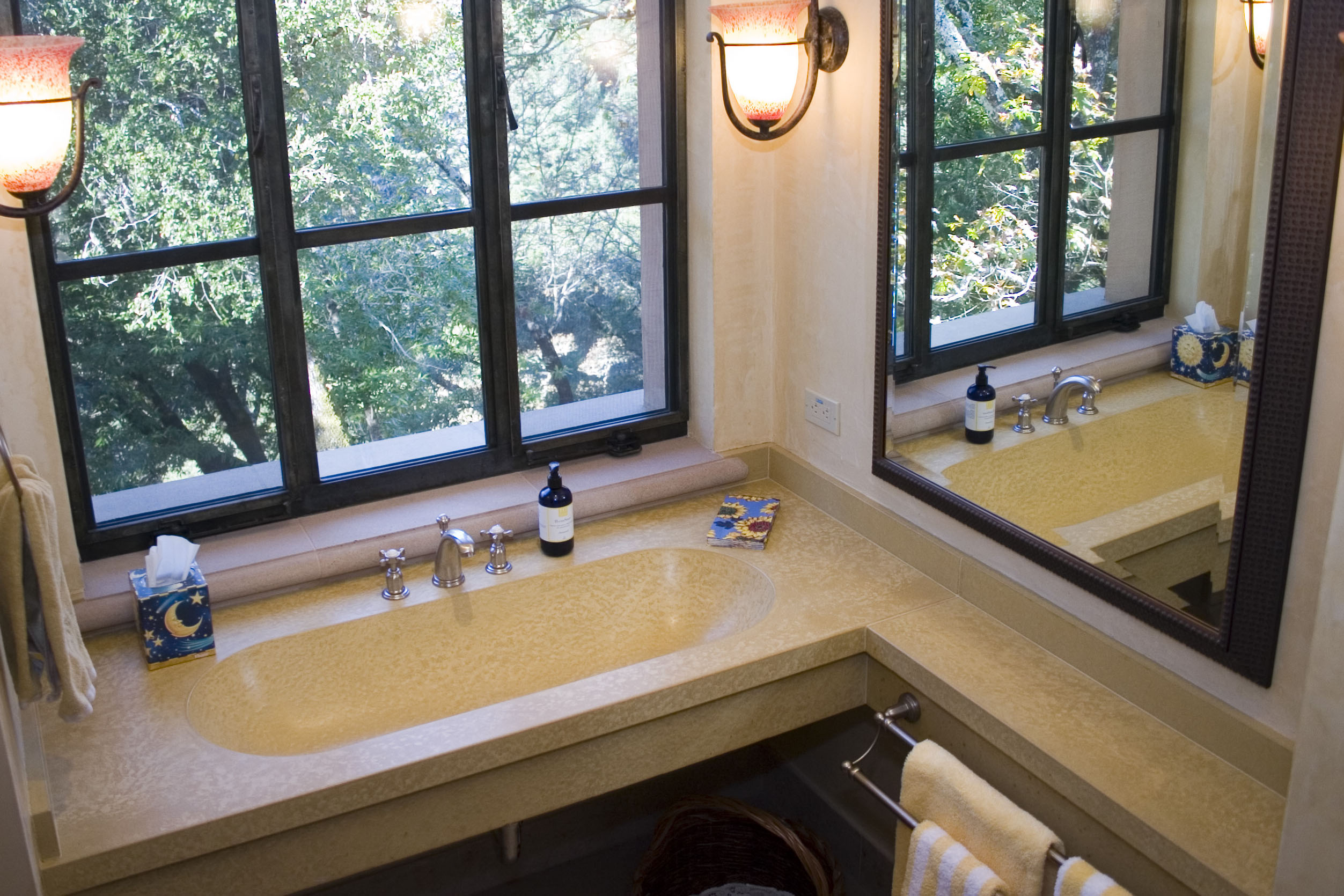 Concrete TroughSink, N612 Cream