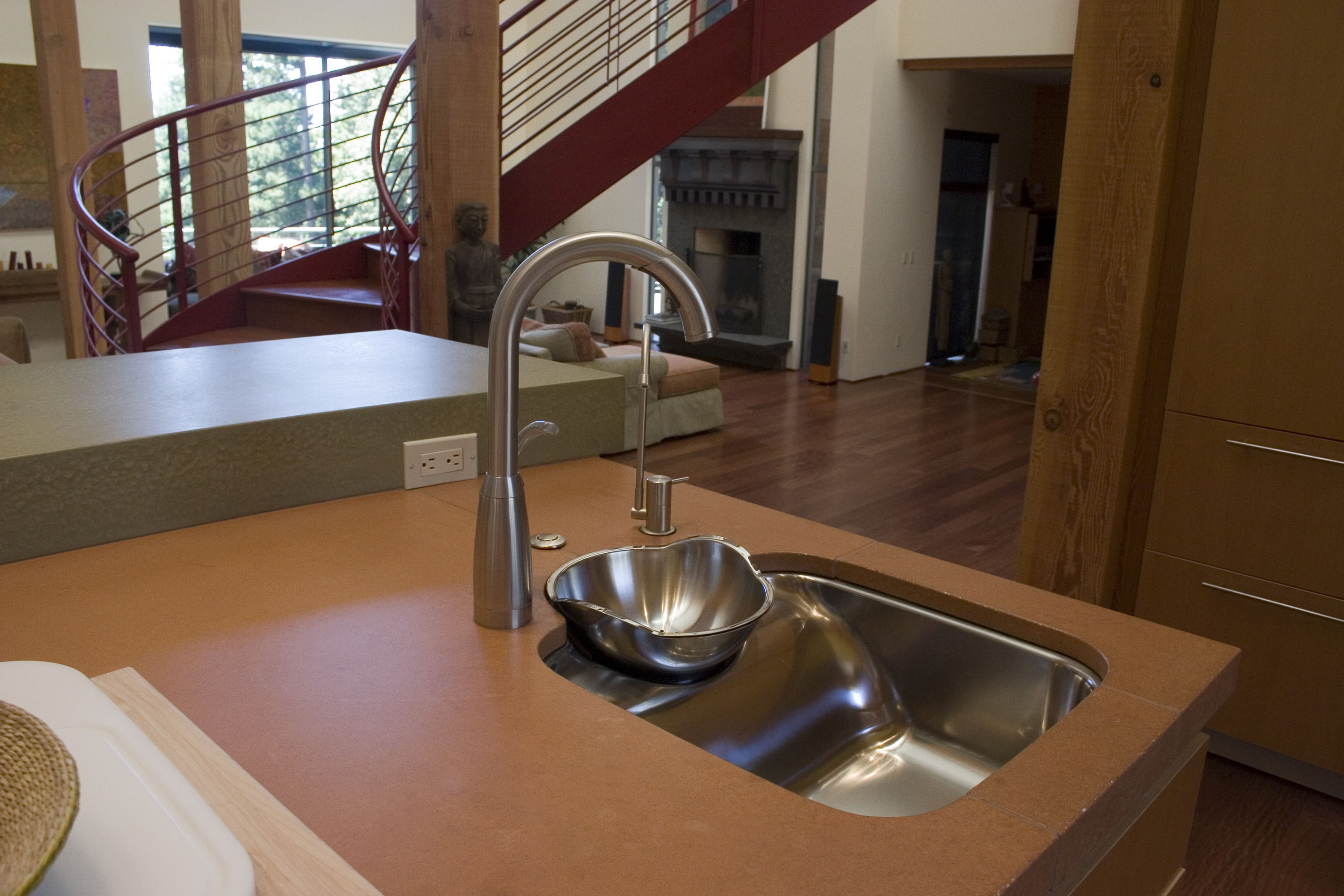 UnderMount Sink with Concrete Countertop, N614 Sienna