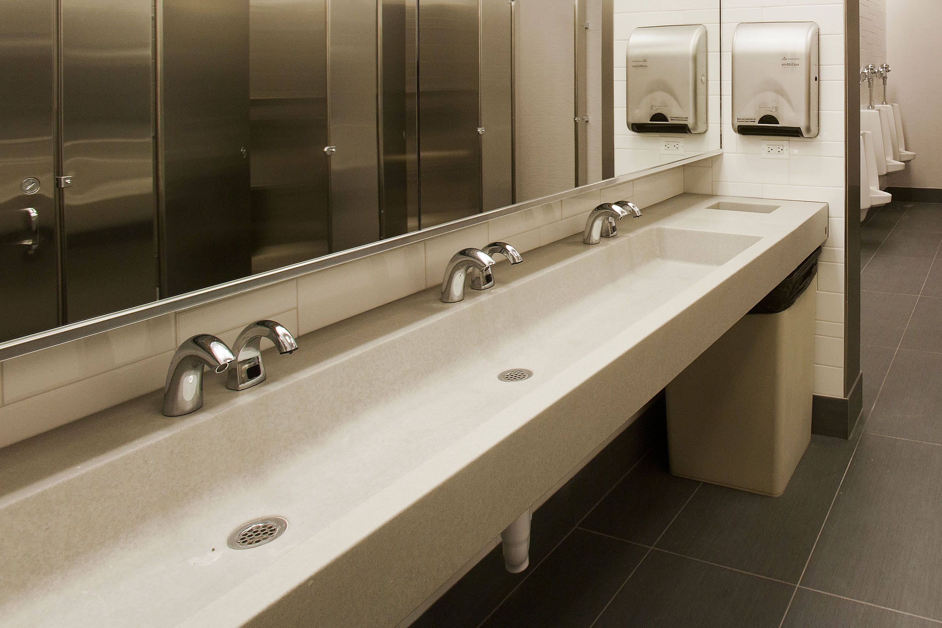 'Chicago' Concrete TroughSink, N603 Ash