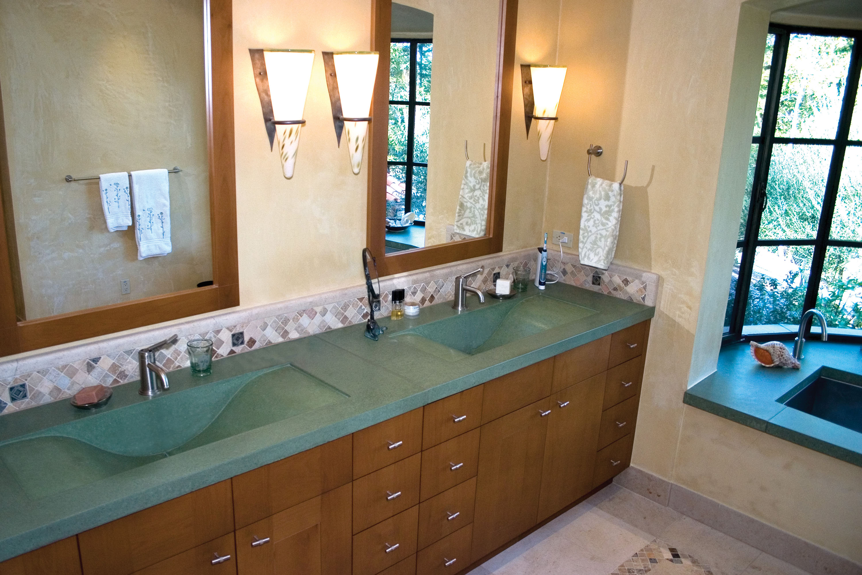 Concrete WaveSink, N622 Green Tea