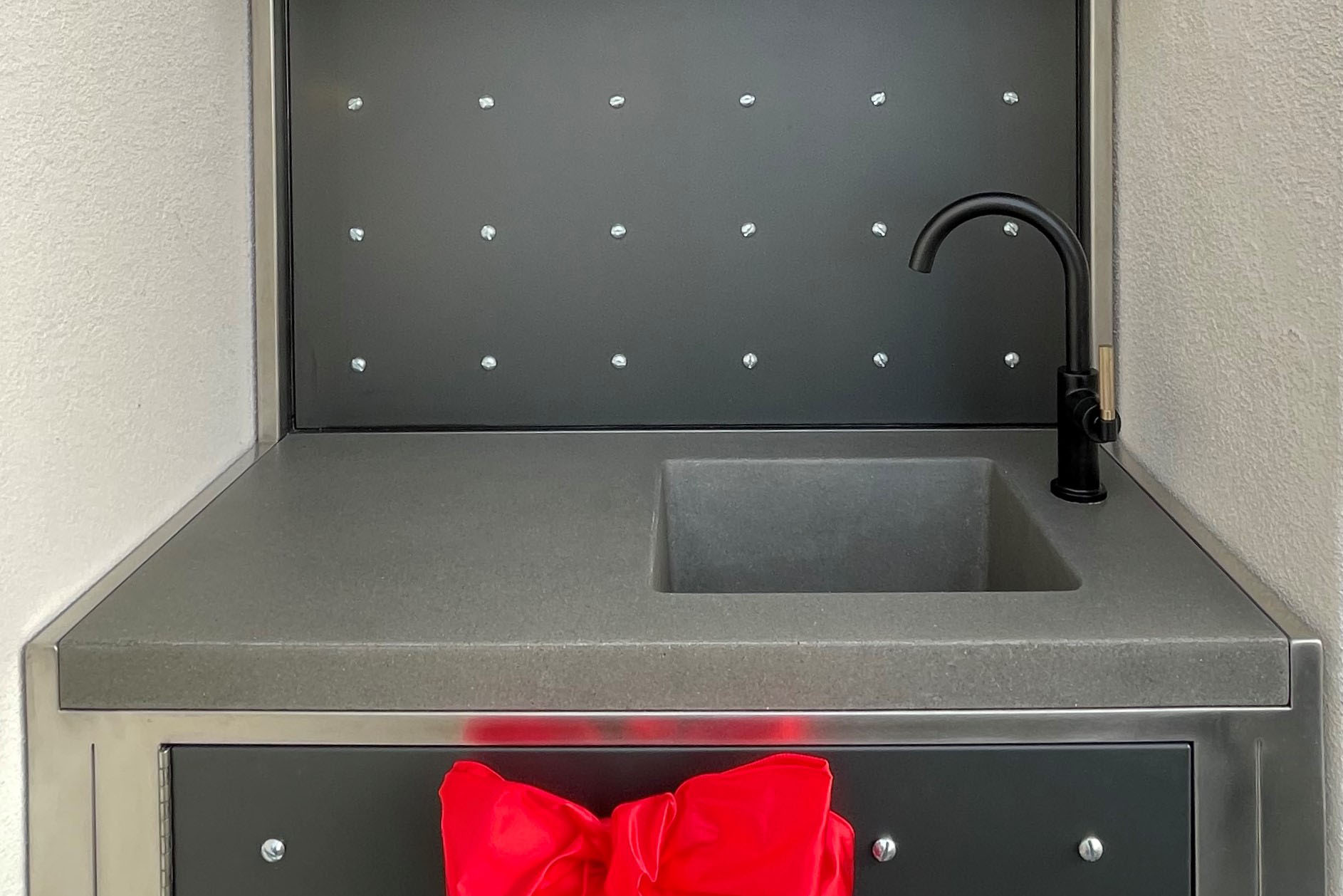 Rectangular Integrated Countertop Sink, N634 Alloy