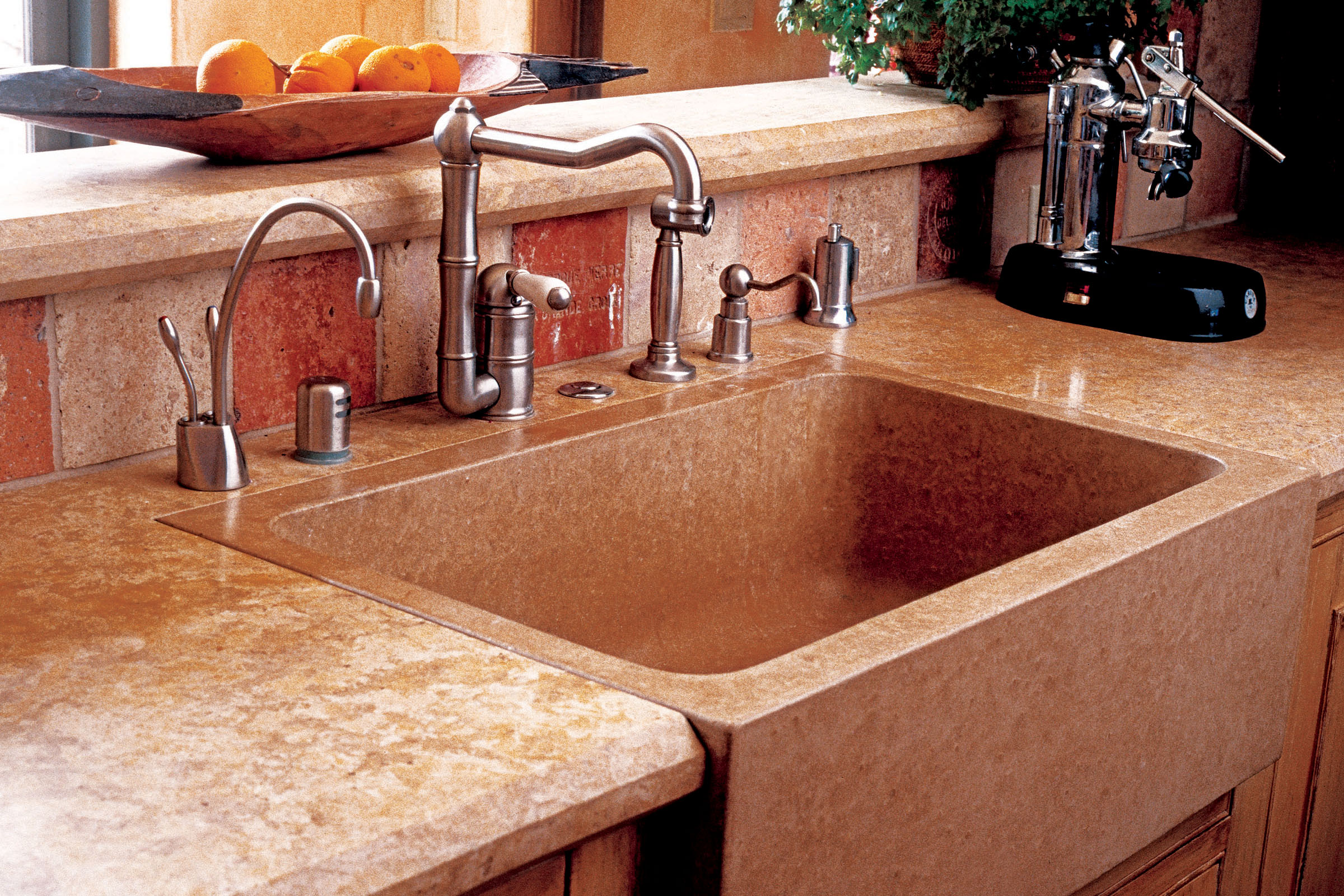 Concrete FarmSink, N614 Sienna