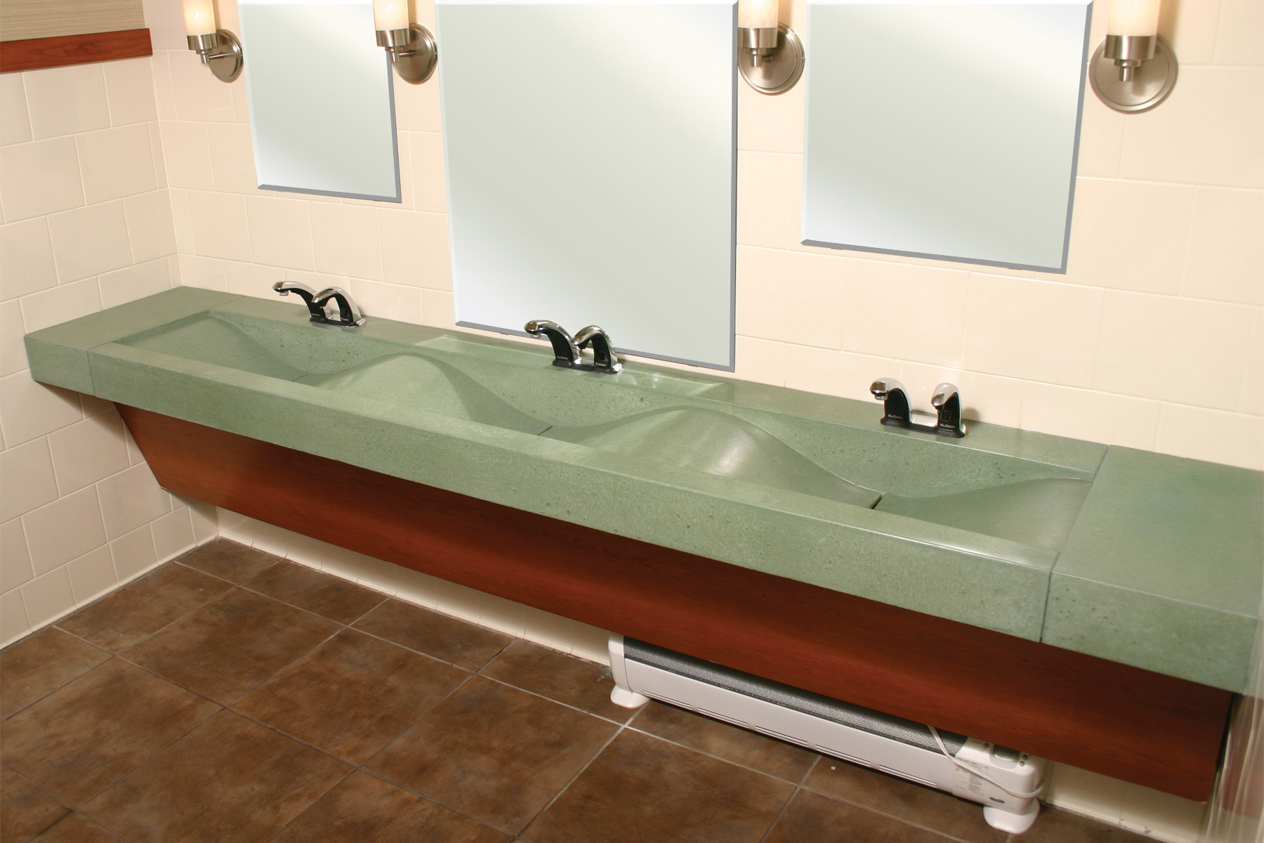 Concrete WaveSink, N622 Green Tea